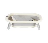 XANNI Vasca da bagno pieghevole con tappetino da bagno, vasca da bagno per bambini, vasca da bagno portatile da viaggio per neonati e bambini da 0 a 24 mesi Newborn Essentials, dispone di fori di