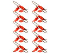 Xanorrg 10 Impatti Pesca Clip delle Esche per L'attacco Inossidabile Inossidabile in Acqua Salata d'Acqua Impatto Pesca Clip Impatto