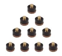 Xanorrg 10 PCS Billiard Pool Segnalina Punta Stick Vite Billard in Ferrules Stick Vite in Pelle Rigida sulla Punta del Cue