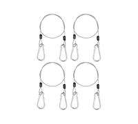 Xanorrg 4PCS Cavo Metallico Antiruggine con Doppio Gancio Fune Antirottura per Biciclette da Esterno Protezioni per Motocicli Fune Multiuso in Acciaio Inossidabile