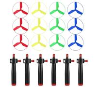 Xanorrg 6 Dischi Volanti Colorati Set Facili Meccanismo Stringa in Plastica per I Bambini Gioca A Eliche A Corda Disco Volante