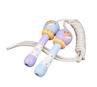 Xanorrg Corda per Saltare Adattata Bambini con Manico in Legno Corda Saltare Fitness Adattata Bambini da 216 Cm