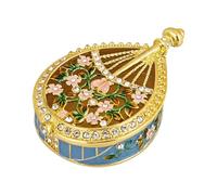 Xanorrg Elegante Scatola Strumenti Musicali Sofisticata Per Gioielli Con Disegni Scena Dei Giardini Per Collezionisti Crystal Accentate