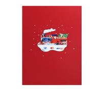 Xanorrg Festival Christmas Train Card Festeggia Con Carta Del Treno Perfetta Per Gruppi Età Carte Da Collezione Divertenti Del Festival