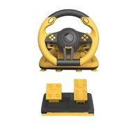 Xanorrg Game Racing Wheel With Pedals For Multiple Platform 180 Degree Rotating Driving Simulators USB Race Steering Rubber Grip Racing