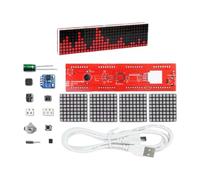 Xanorrg LED Attivati Suoni Kit Orologi con Materiale per PC Fonte Luce Ambientale Matrice A LED Arredamento Uffici Domestici Orologio Componenti Fai -da -Te