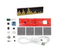 Xanorrg LED Attivati Suoni Kit Orologi con Materiale per PC Fonte Luce Ambientale Matrice A LED Arredamento Uffici Domestici Orologio Componenti Fai -da -Te