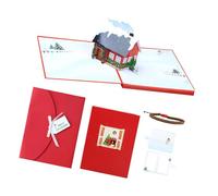 Xanorrg Led Light Up Card Christmas Glowing Festival Invito Per Bambini A Adulti Festa Compleanno Blowing Holiday Greeting Card