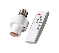 Xanorrg Schermo del Telecomando Scheda Interruttori Impostati con Timer E27 Porta della Lampada Base per Interruttori ABS Seminterrato