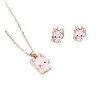 Xanorrg Set Gioielli Eleganti Gatti Tra Cui Collana E Stallone Per Orecchini Texture In Lega Adatto Per Appassionati Collana E Orecchini Presenti