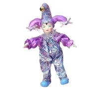 Xanorrg Statua Artistica Clown Snodabile con Arti Pieghevoli E Vestito con Paillettes Come Regalo da Collezione Statua Bambola Snodabile in Ceramica