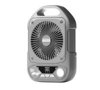 Xanorrg Ventola E Luce A Basso Rumore con Batteria Ricaricabile USB per Campeggio Luce A LED Scrivania da Ufficio Elettrodomestico Oscillante