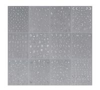 Xanthelle Adesivi per unghie, 12 pezzi Adesivi per unghie autoadesivi con design di stelle, lune e serpenti