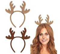 Xanthelle Cerchietto con corna da cervo, costume da cervo per donna & costume da renna, cerchietto con orecchie per Halloween & Natale costume da donna