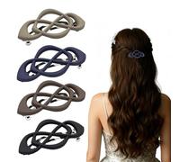 Xanthelle Fermacapelli, 4 pezzi Fermaglio per capelli francese donna, fermacapelli piatto becco d'anatra, pinze per capelli vintage per capelli sottili, elegante fermaglio retrò