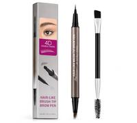 Xanthelle Impermeabile e a lunga tenuta, design microblading a doppia punta, matita sopracciglia 2 in 1 per un tratto preciso effetto pelo e make-up quotidiano（3# Marrone Scuro）