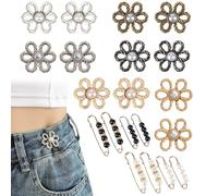 Xanthelle Waist Knots, Set di 20 Clip per stringere i Pantaloni, Fibbia a Farfalla & Stringivita, Bottoni per stringere la Vita dei Jeans, Fermaglio per Cintura