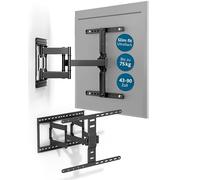 Xantron Slim Fit Supporto TV da Parete Orientabile con Accessori - Solo 27mm di Distanza dalla Parete - 43-90 Pollici & VESA fino a 600×400 - Supporto TV Ultra Slim fino a 75kg - SLIMLINE-466US