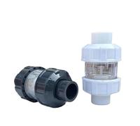 XaoJns UPVC Aquarium Check Valve - Anti-Siphon Fish Tank Lifting Valve with Dual Interfaces, Non-Return Devise(Black,25mm)