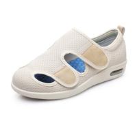 XAOLPLH Scarpe da passeggio extra larghe in mesh traspirante e leggere, pantofole extra larghe in memory foam con cuscino d'aria, piedi gonfi e bendati, per interni ed esterni