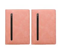 XAoSCd 2 Pezzi A5 Taccuino Copertina In Pelle Taccuino Copertina Rigida Taccuino Aziendale Taccuino Per Riunioni Da 100 Fogli Taccuino In Pelle Pu,Pink