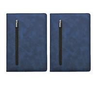 XAoSCd 2 Pezzi A5 Taccuino Copertina In Pelle Taccuino Copertina Rigida Taccuino Aziendale Taccuino Per Riunioni Da 100 Fogli Taccuino In Pelle Pu,Blue