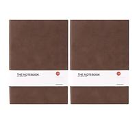 XAoSCd 2 Pezzi Di Quaderni A5 Con Copertina In Pelle, Quaderno Con Copertina Rigida, Quaderno Aziendale, Quaderno Per Riunioni Da 100 Fogli, Quaderno In Pelle Pu Per Ufficio, S,Brown