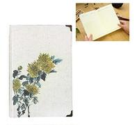 XAoSCd 2 Quaderni, Diario Di Viaggio, Formato A5, Creativo, In Lino, Stile Retrò, Cinese, Cancelleria, Blocco Note Letterario, Diario Spesso, Mappa Del Loto,XADCQW70022-Beige2