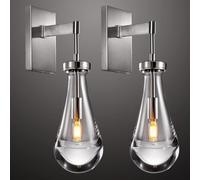 XAoSCd Applique Da Parete In Ottone, Applique A Goccia Di Pioggia, Applique Da Parete Per Interni Compatibile Con Soggiorno, Applique Moderna, Lampadario Da Soffitto,Nickel-1pc