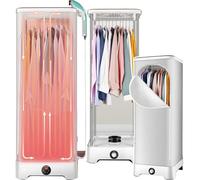 XAoSCd Asciugatrice Portatile Automatica, Macchina da Stiro, Asciugatrice A Vapore - Macchina da Stiro Portatile per La Rimozione E La Piegatura delle Pieghe, Macchina da Stiro Antiacaro