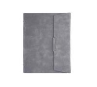 XAoSCd Blocco Note Rilegato In Pelle, Diario A Fogli Mobili, Quaderno A5 Stampato A Tre Ante, Libro A Fogli Mobili Aziendale,XADCQW70805-Grey-270-215MM
