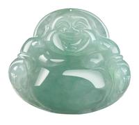 XAoSCd Ciondolo Di Giada Verde Per Uomo E Donna, Collana Di Giadeite Certificata Di Grado A Naturale Per La Pace Interiore (Ciondolo Di Buddha Ciondolo Di Buddha)