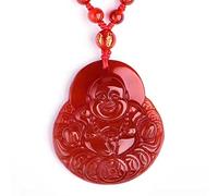 XAoSCd Collana Con Ciondolo Buddha Di Giada Per Uomo Donna Collane A Catena Con Perline Di Agata Rossa Naturale Gioielli Con Cristalli Curativi