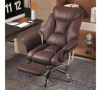 XAoSCd Comoda Sedia Da Scrivania Da Ufficio Esecutivo, Sedia Big Boss con Schienale Alto, Sedia Da Lavoro Ergonomica, Sedia Imbottita In Pelle Girevole, Poltrona Regolabile In Altezza,Coffee/B