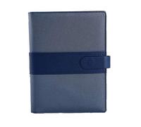XAoSCd Diario Con Quaderno B5 In Pu, Con Raccoglitore Magnetico E Design Ad Anelli, Disponibile In Blu E Marrone.,XADCQW70188-Blue