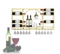 XAoSCd Mensole Da Bar In Metallo Per Vino, Montate A Parete Con Portabottiglie Da Vino Sospeso, Mobiletto Per Liquori, Espositore Per Bottiglie, Scaffale Per Whisky, Contenito,D-120 * 11 * 72Cm