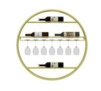 XAoSCd Mensole Da Bar Per Vino Montate A Parete Con Portabicchieri Da Vino Sospeso Per Bottiglie Di Liquore, Mensole Da Bancone Galleggianti, Mensole Da Bar Per Whisky, Mobile,D-75 * 75 * 10Cm