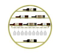 XAoSCd Mensole Da Bar Per Vino Montate A Parete Con Portabicchieri Da Vino Sospeso Per Bottiglie Di Liquore, Mensole Da Bancone Galleggianti, Mensole Da Bar Per Whisky, Mobile,D-85 * 85 * 10Cm