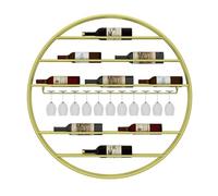 XAoSCd Mensole Da Bar Per Vino Montate A Parete Con Portabicchieri Da Vino Sospeso Per Bottiglie Di Liquore, Mensole Da Bancone Galleggianti, Mensole Da Bar Per Whisky, Mobile,D-100 * 100 * 10Cm