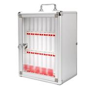 XAoSCd Mobile Mobile Mobile Phone Management Box Mobile Cabinet Mobile Mobile con Serratura, Armadio Di Magazzino,Silver-24 bit