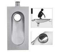 XAoSCd Moderno Set per WC alla Turca per Piccoli Bagni, Acciaio Inossidabile, Inodore Senza Curvatura A S, D,A