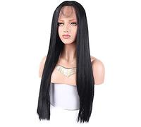 XAoSCd Parrucca Europea E alla Moda Confortevole da Donna con Pizzo Frontale Lungo Capelli Lisci Parrucca Realistica Set Parrucca da 26 Pollici (Dimensioni : 22 Inches) (16 Inches)