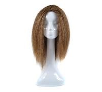 XAoSCd Parrucca Parrucche di Capelli Veri Castano Scuro Mais Must Split Head Set Mais Parrucche di Capelli Lunghi Caldi Parrucca di Capelli Corti Copricapo (Dimensioni : 20") (20)