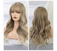 XAoSCd Parrucche Anteriori Sintetiche Liu Hai Parrucca A Onde Lunghe Parrucca per Feste Cosplay Lady 150% Densità Capelli Sintetici in Fibra Resistente al Calore,I (H)