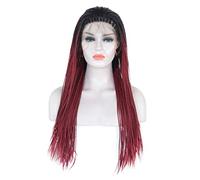 XAoSCd Parrucche Anteriori Sintetiche Parrucca Intrecciata per Donna Parrucca Anteriore Intrecciata Sintetica con Densità del 150% Resistente al Calore, 16 Pollici (28 Pollici)