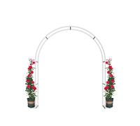 XAoSCd Pergolato per Esterno in Ferro, Arco di Supporto per Fiori con Rose Rampicanti, Pergolato per Matrimoni, Diametro del Tubo di 19 Mm, Autoassemblaggio,White-110.2x9.8x86.6in
