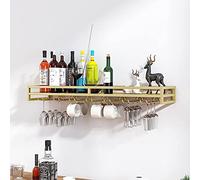 XAoSCd Portabottiglie Da Parete, Portabottiglie Per Calici Da Vino E Champagne, Porta Bicchieri, Porta Bicchieri, Portaoggetti, Portaoggetti Orizzontale Lungo, Piccolo, Esposi,100 * 20 * 8.5cm