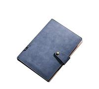 XAoSCd Quaderno A5 In Similpelle, Diario Retrò Con Superficie Rigida, Diario A Spirale, Raccoglitore In Metallo Con Bottone Fisso, Design Con Anima Interna Sostituibile.,XADCQW70181-Blue