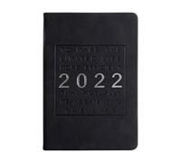 XAoSCd Quaderno A5, Quaderno 2022, Calendario, Gestione Del Tempo, Quaderno In Similpelle Per Ufficio, Scuola, Casa, Lavoro, Scrittura E Presa Di Appunti, 300 Pagine,Black