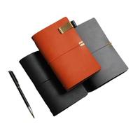 XAoSCd Quaderno A6 Con Cinturino Retrò, Diario In Morbida Pelle Con Anello,XADCQW70743-Multi-colored-18 * 12cm